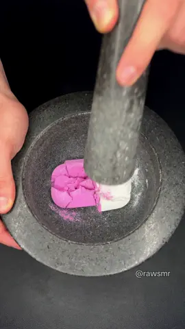 Crushing a Bathbomb into Slime #asmr #satisfyingvideos 