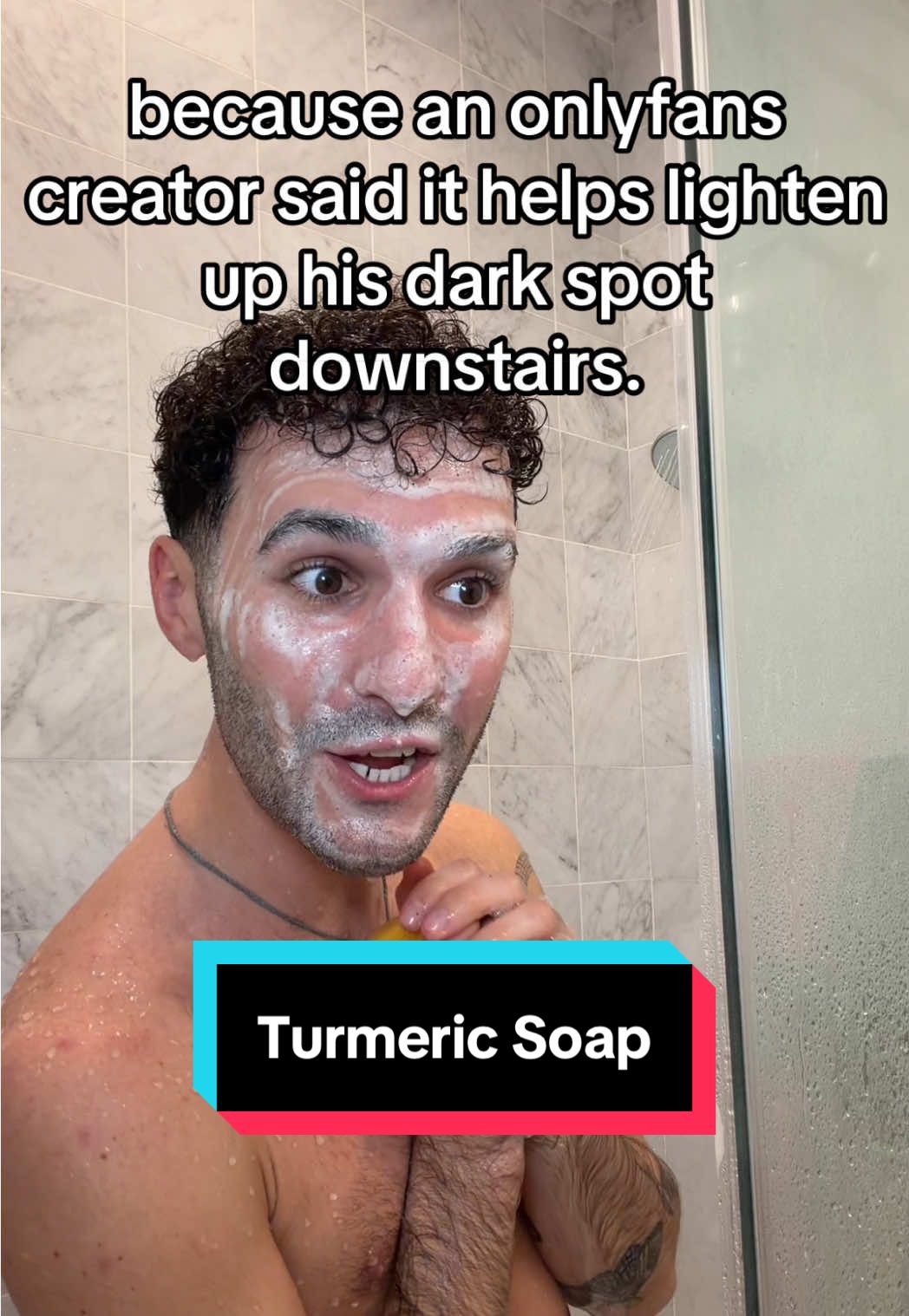 My BF loves this soap #hyperpigmentation #kojicacidsoap #naturalsoap #turmericsoap #lemonturmericsoap 