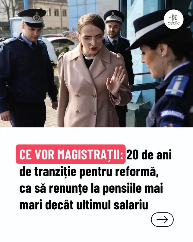 Magistrații nu vor să renunțe la pensiile speciale decât peste 20 de ani. Semnează pentru referendum pe pensiile speciale! 👉️ LINK IN BIO #referendum #pensiilespeciale #campanie #romania #petitie #declic #taiatipensiilespeciale