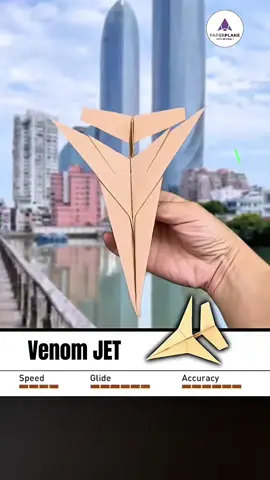 How to make Super Fighter Venom JET fly far 1000 FEET EASY- VENOM JET 🚀 #vvvreview #paperplane #origami #papercraft #bestplane 