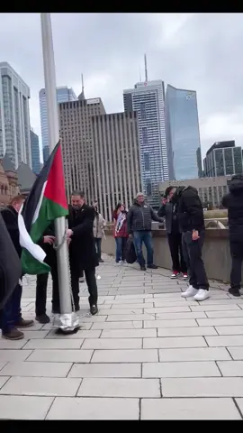 City of Toronto raises the Palestinian flag 🇵🇸#fyp #foryou #news #toronto #foryoupage 