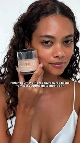 have any other hacks? drop them here 👇 moisture surge 100H hydrator is:  👩‍⚕️ dermatologist tested ✅ safe for sensitive skin  🧪 allergy tested 🚫 fragrance free #clinique #moisturesurge #moisturizerhacks #dermatologisttested #allergytestedfragrancefree