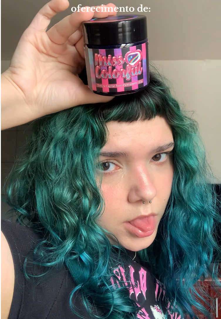 Duração da tinta no cabelo @✧Miss♡Colorful✧ após 10 lavagens #misscolorful #cabelocolorido #cabeloondulado #dyedhair 