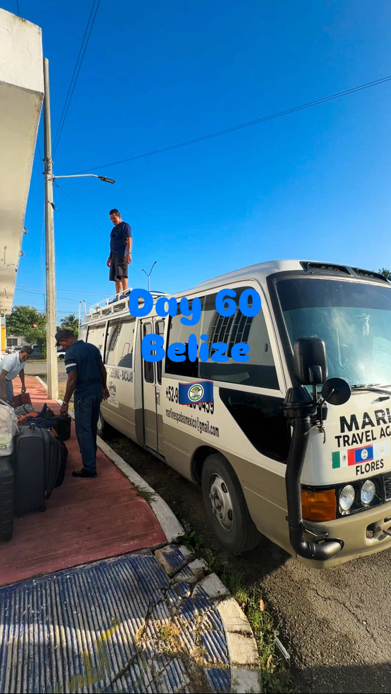Day 60 –  Belize 🇲🇽➡️🇧🇿 Night bus broke down → emergency bus Arrived 5:45am in Chetumal Waited for the border shuttle to open Forms, fees, luggage checks, long ride Finally arrived in Belize after 4–5 hours 😮‍💨 What. A. Day. #Day60 #Belize #BorderCrossing #TravelLife #TwoLostNomadz 