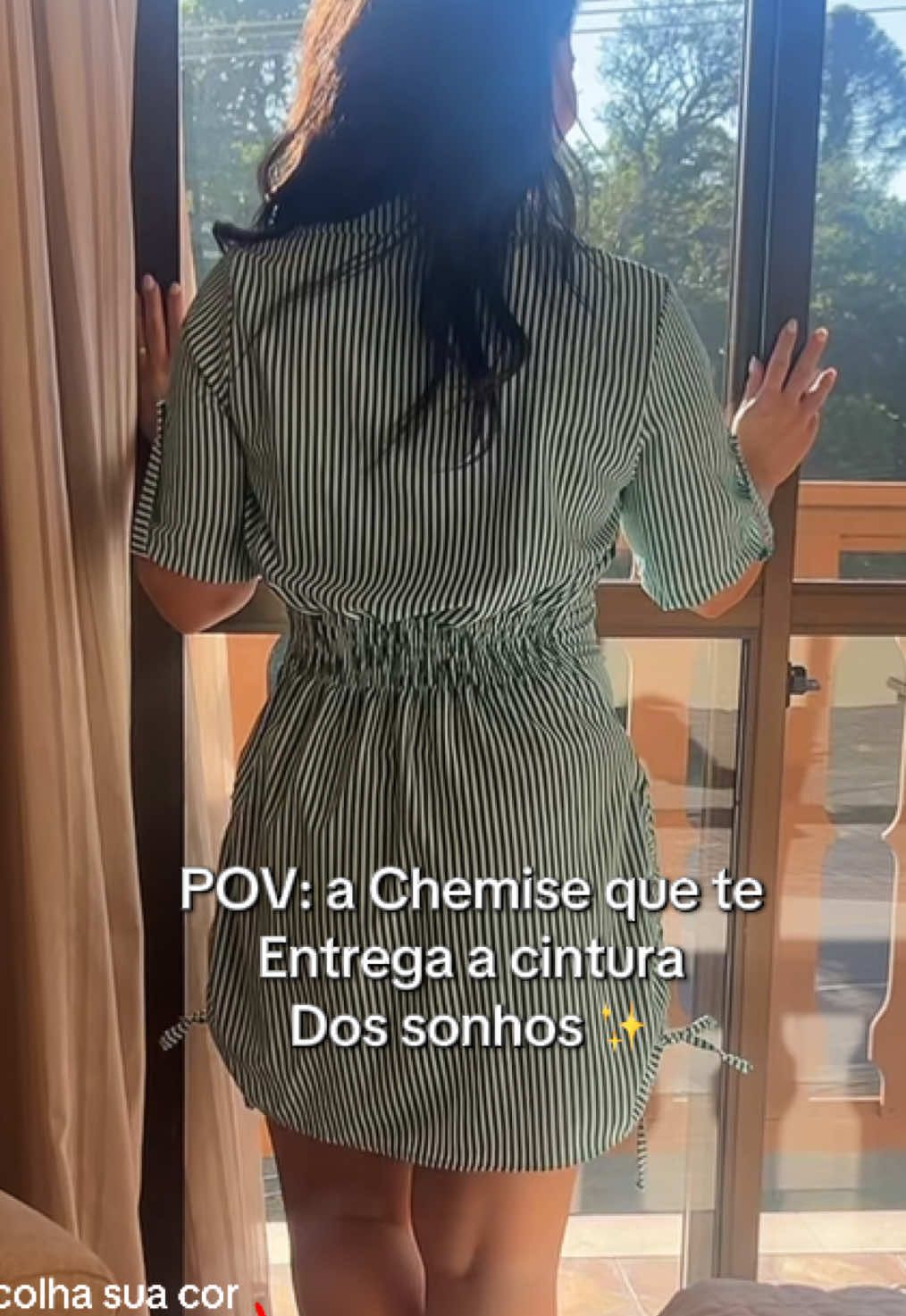 Uma chamise feminina, elegante e super versátil pra deixar sua cintura marcada e o look impecável em segundos Disponível do P ao GG 😱 👉 Clique em comprar e garanta a sua antes que acabe! #lookdenatal #meulookdonatal #modafeminina #chemise #blackfriday1111br 