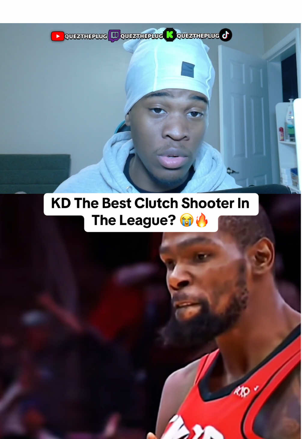 @🏀HOOPS WORLD🌎 KD doing this in year 19 btw 😭💯#reaction #goviral #basketball #NBA #kd #clutch 
