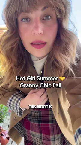 Granny Chic Fall: featuring Sezane Clyde Trench, vintage plaid skirt and GH Bass loafers. 