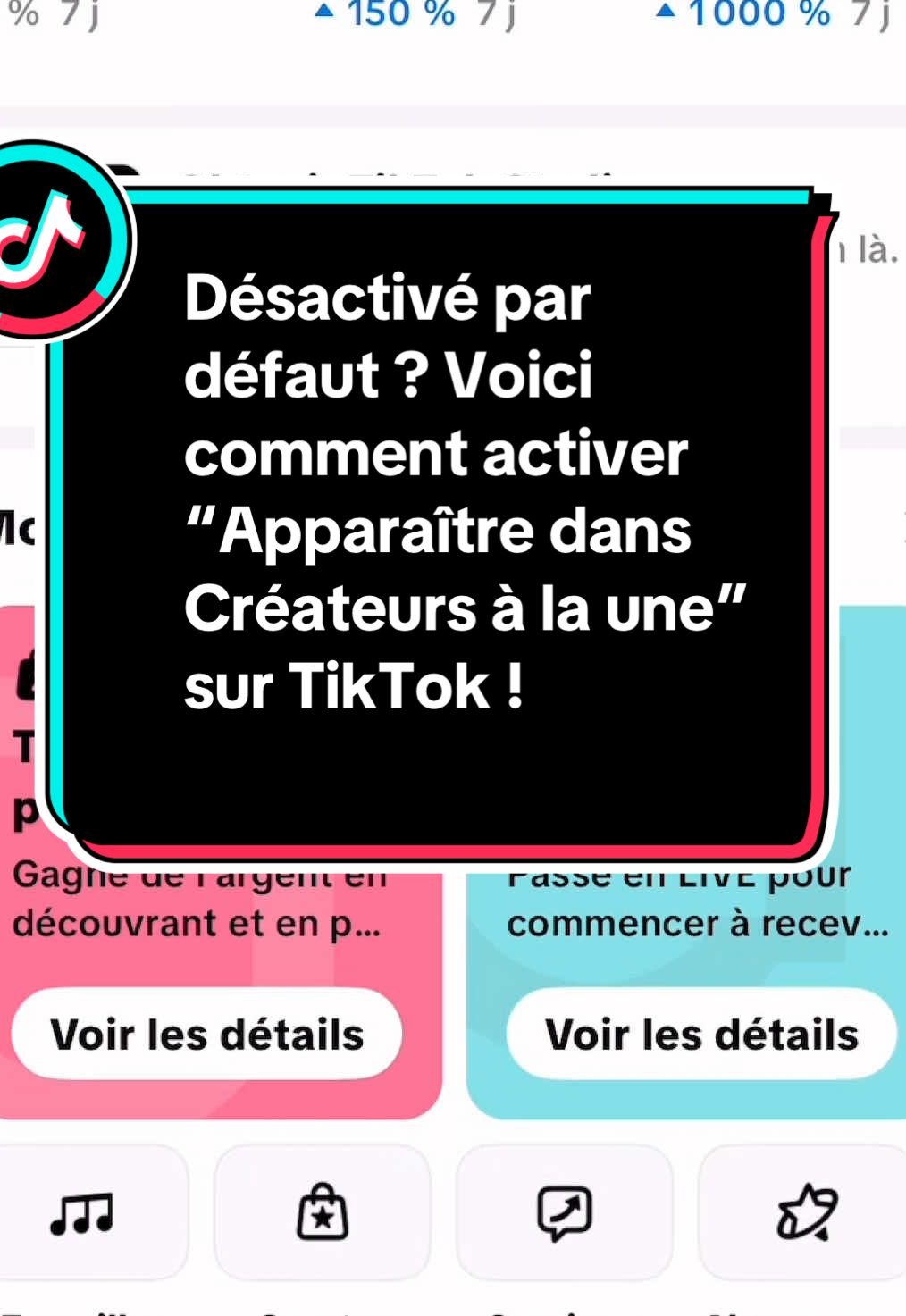 Désactivé par défaut ? Voici comment activer “Apparaître dans Créateurs à la une” sur TikTok ! #ActiverOptionTikTok #MonetisationTikTok #AstuceVisibilite #TikTokCreateurs #GainsTikTok 