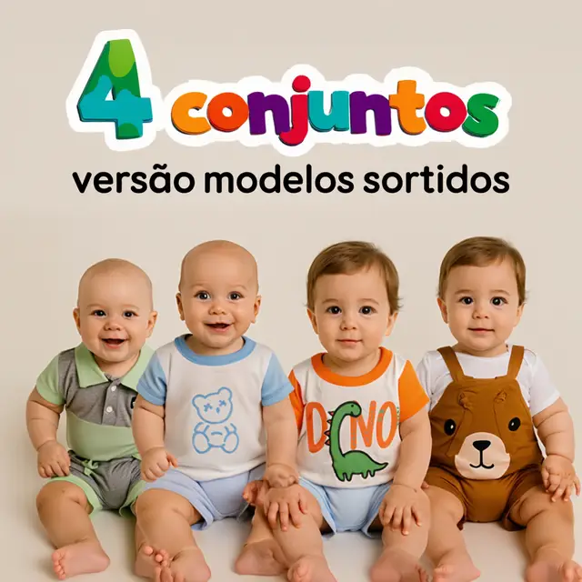 Dê uma olhada em Kit Roupa De Bebe 4 Peças Safari Enxoval Presente Unissex Menino E Menina Roupas de Bebê Conjunto Bebê Para Escola BebÊ por R$16,97 - R$53,97. Compre na Shopee agora! https://s.shopee.com.br/6VG7YzvTV9