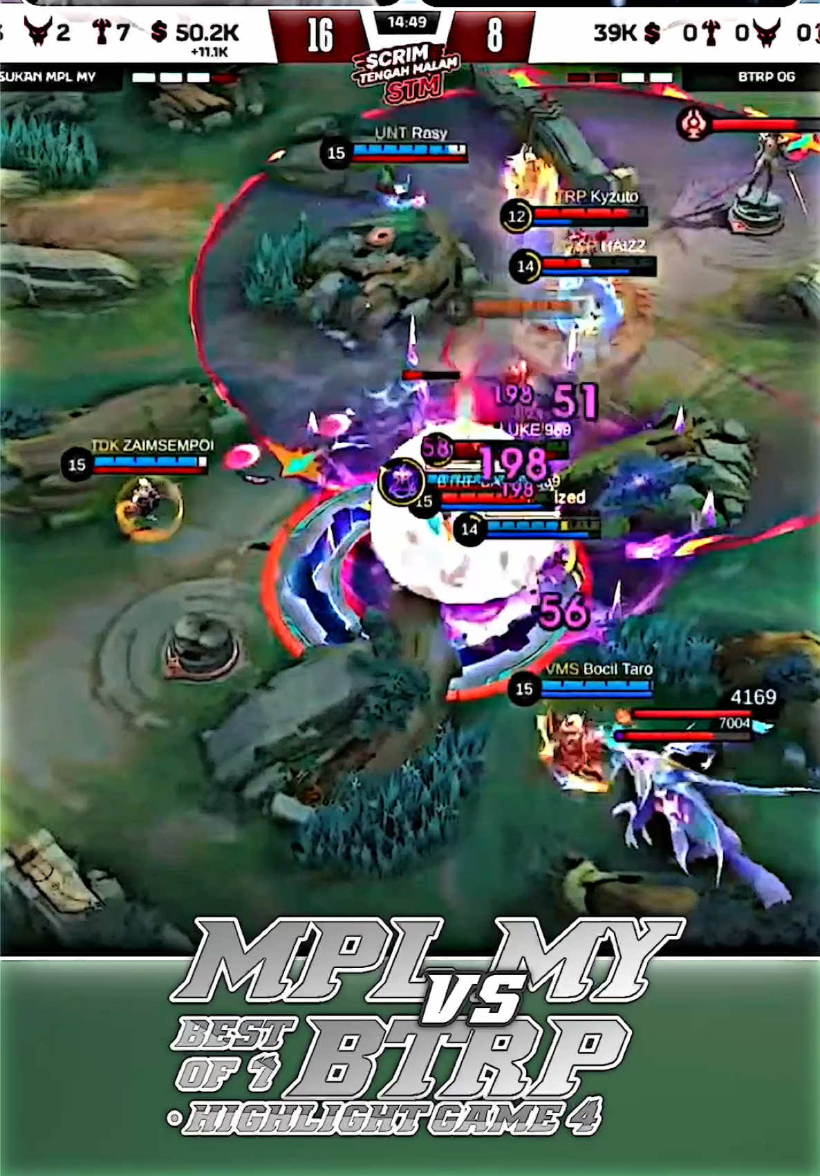 highlight • mplmy vs btrp | game 4 scrim tengah malam• #btrp #mplmy #WinWithMLBB #MLBB #fypシ  