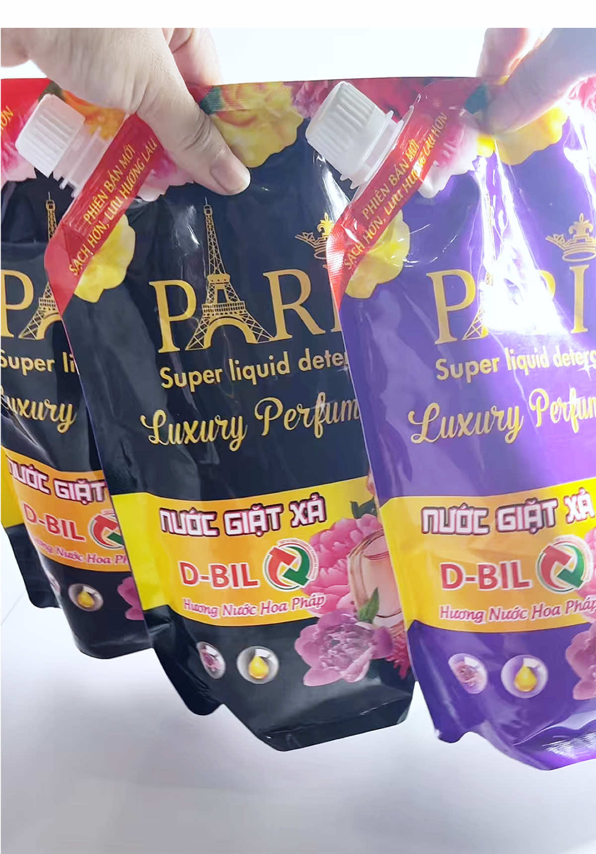 Combo 3 túi giặt xả Paris sale rẻ quá #nuocgiat #nuocgiatxa #nuocgiatparis #gocnhamelinh 