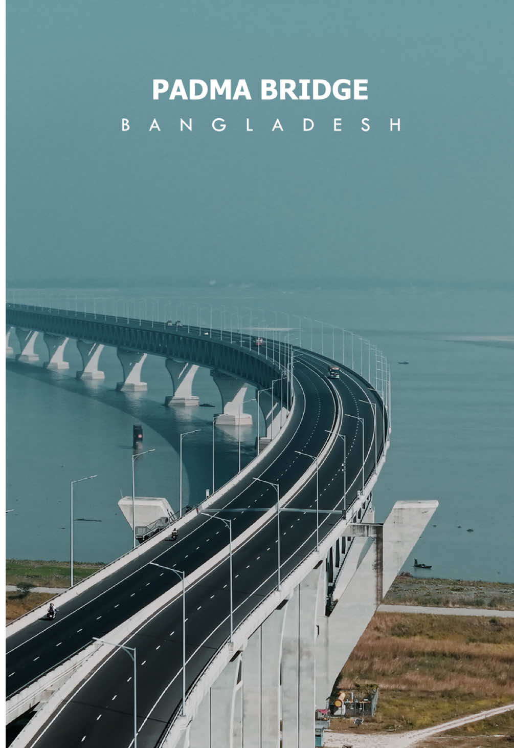 From nature’s river to human innovation  - Padma Bridge stands iconic @Photographer Robin  #signaturebyrobin #PadmaBridge #DroneView #BangladeshPride #MadeInBangladesh               
