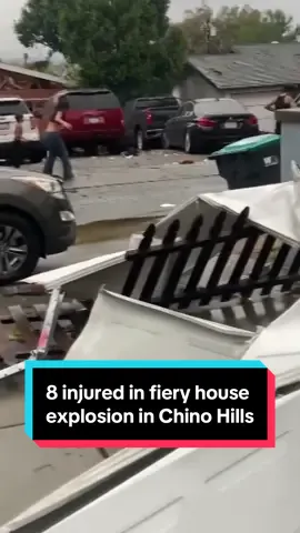 A fiery house explosion in Chino Hills left eight people injured. #nbcla 