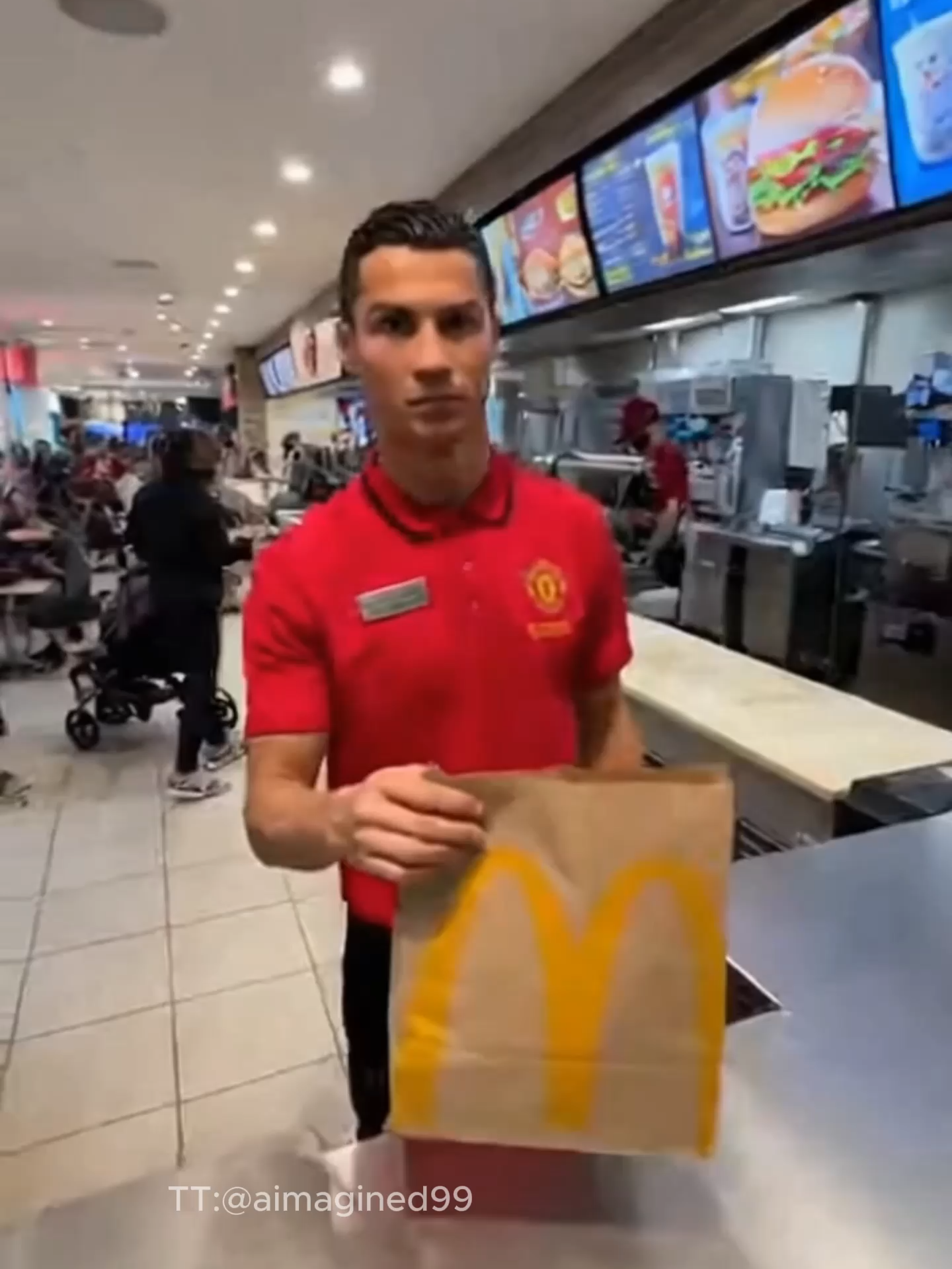 CRISTIANO RONALDO WORKS WITH MCDONALDS 😱 #ai #viral #fyp #funnyvideos #ronaldo #cr7cristianoronaldo #comedy #sora #funnyai #aimagined99