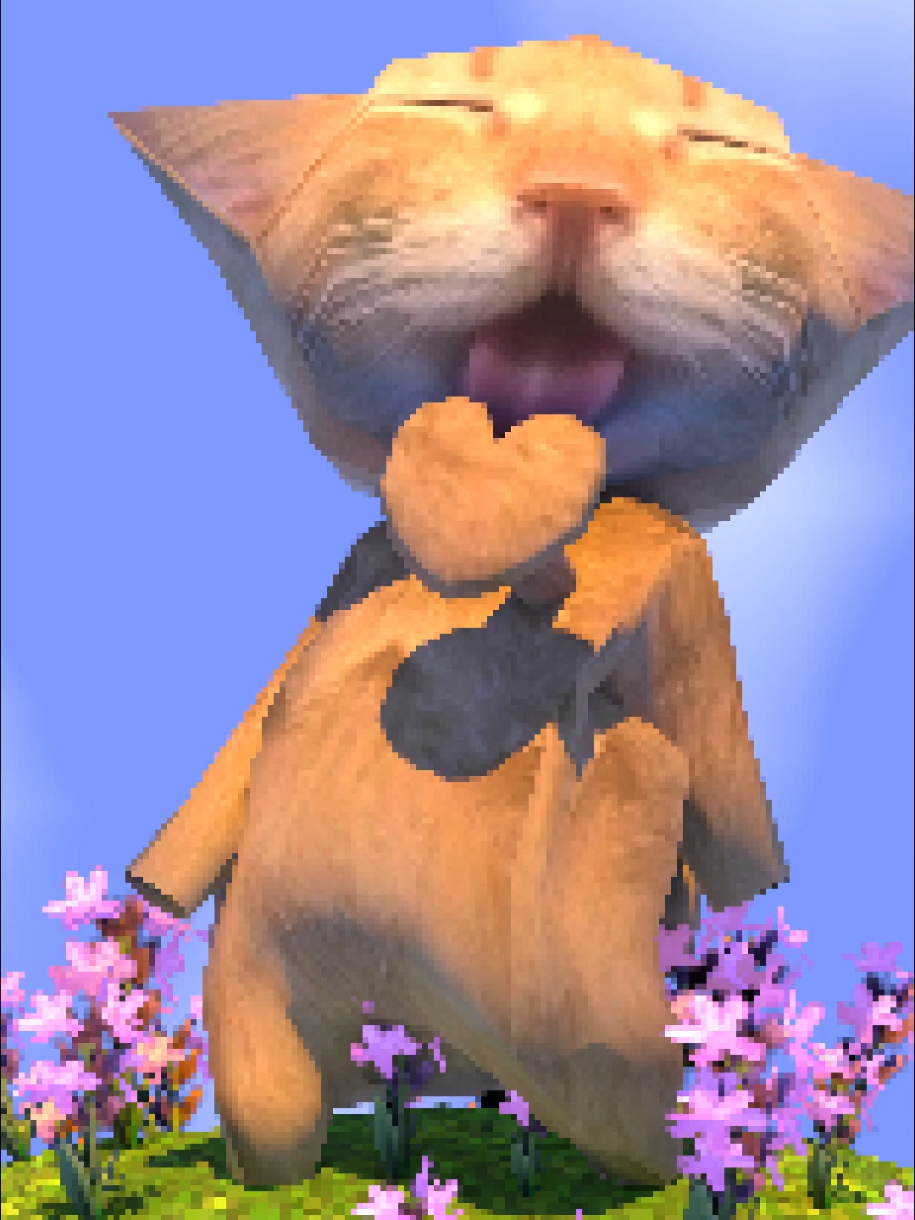 MEOW MEOW 😻  #cat #blender3d #3danimation #lowpoly #fyp 