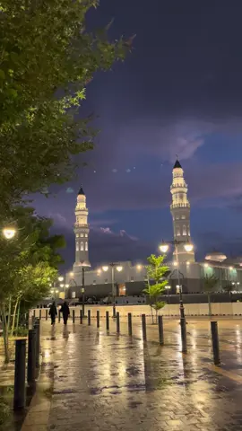 اجمل غروب من امطار اليوم 17 نوفمبر 🤎🤎 #مسجد_قباء #قباء #المدينة_المنورة 