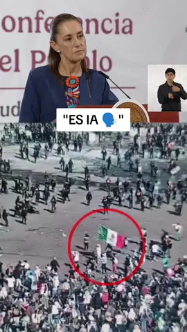 Claudia Sheinbaum dice que es IA el video del señor con la bandera #claudiasheimbaum #marchanacional #generacionz 