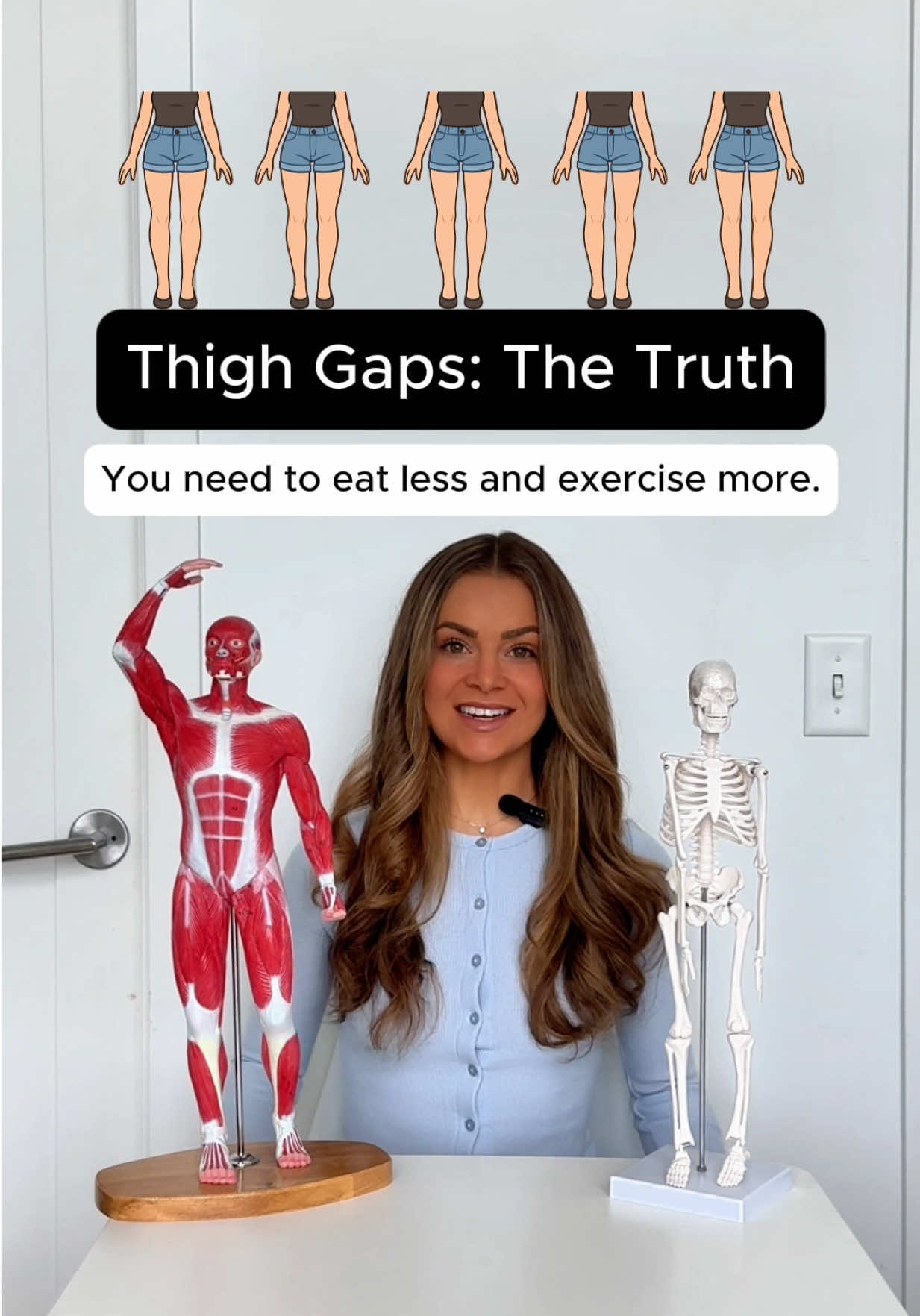 You’ve been lied to about thigh gaps… 🫠 follow me, Healthy Emmie, for more women’s health tips!  #womenshealth #bodybuilding #bodypositivity #womensfitness #weightloss 