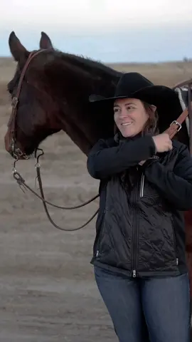 Wild rag weather, @Ariat layers, good horses, and a Wyoming sunset. Doesn’t get better.  #ranchlife #ariat #cowgirls #wyominglife #horses 