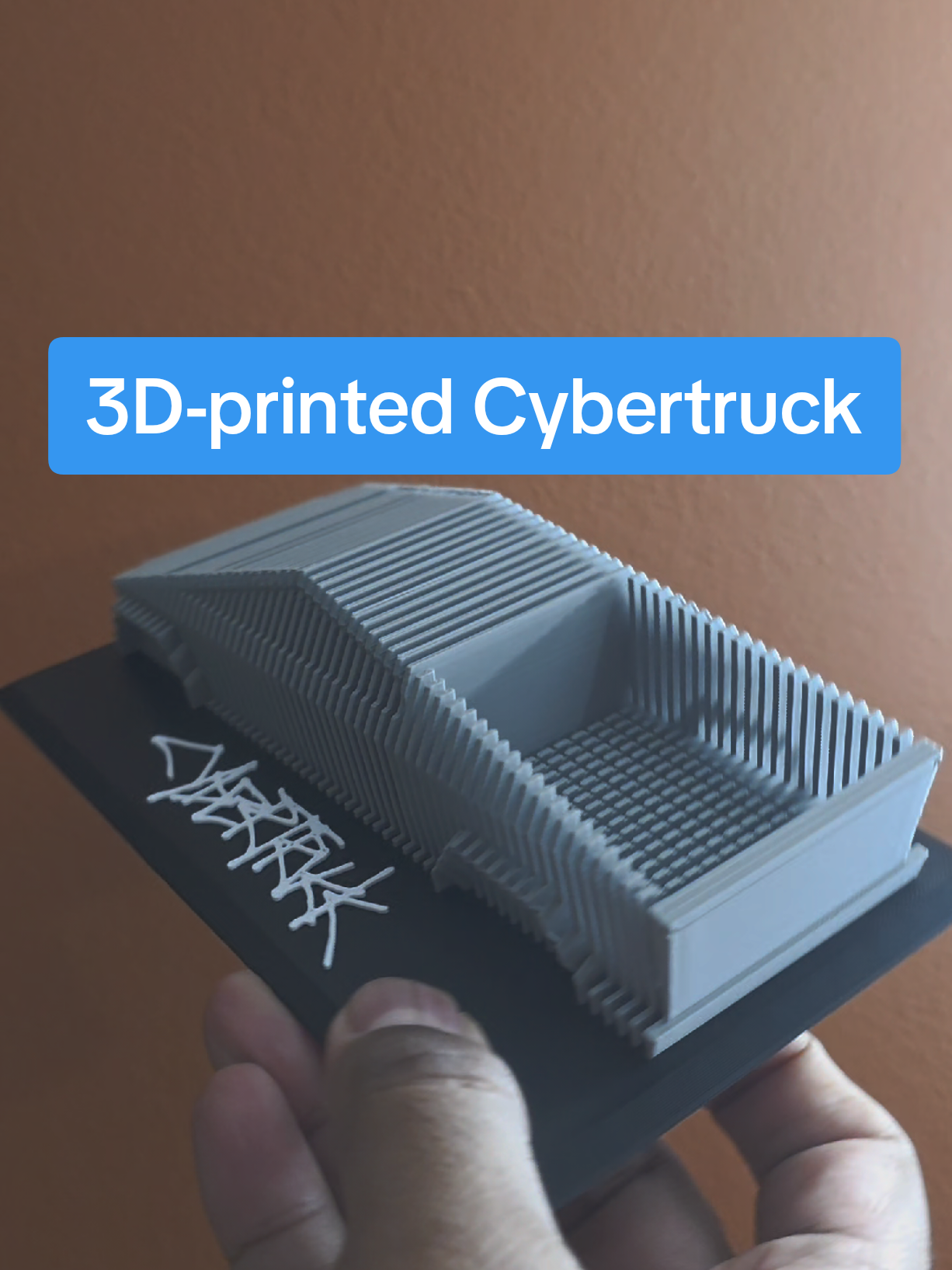 3D-printed Cybertruck 🤩🚗 #3Dprinting #Cybertruck #Innovation #Technology #Future