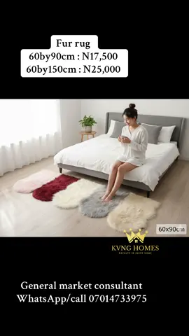 Fur rug  To place orders 🛒 Send a dm on ig Or click the link in bio to order via WhatsApp 07014733975 Email: kvnghomes@gmail.com ___________________________________________ Strictly payment before delivery  Delivery takes 1-3 working days Thanks for reaching out to our brand Kvnghomes #kvnghomes 