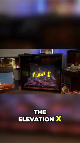 The difference between the Napoleon Elevation and Elevation X? The Elevation X adds an LCD panel behind the flame for a way more realistic, traditional fireplace look #NapoleonFireplaces #ElectricFireplace #ElevationX #ElevationSeries #FireplaceReview #HomeDesign #InteriorDesign #FireplaceInspiration #EmbersLiving #FireplaceUpgrade