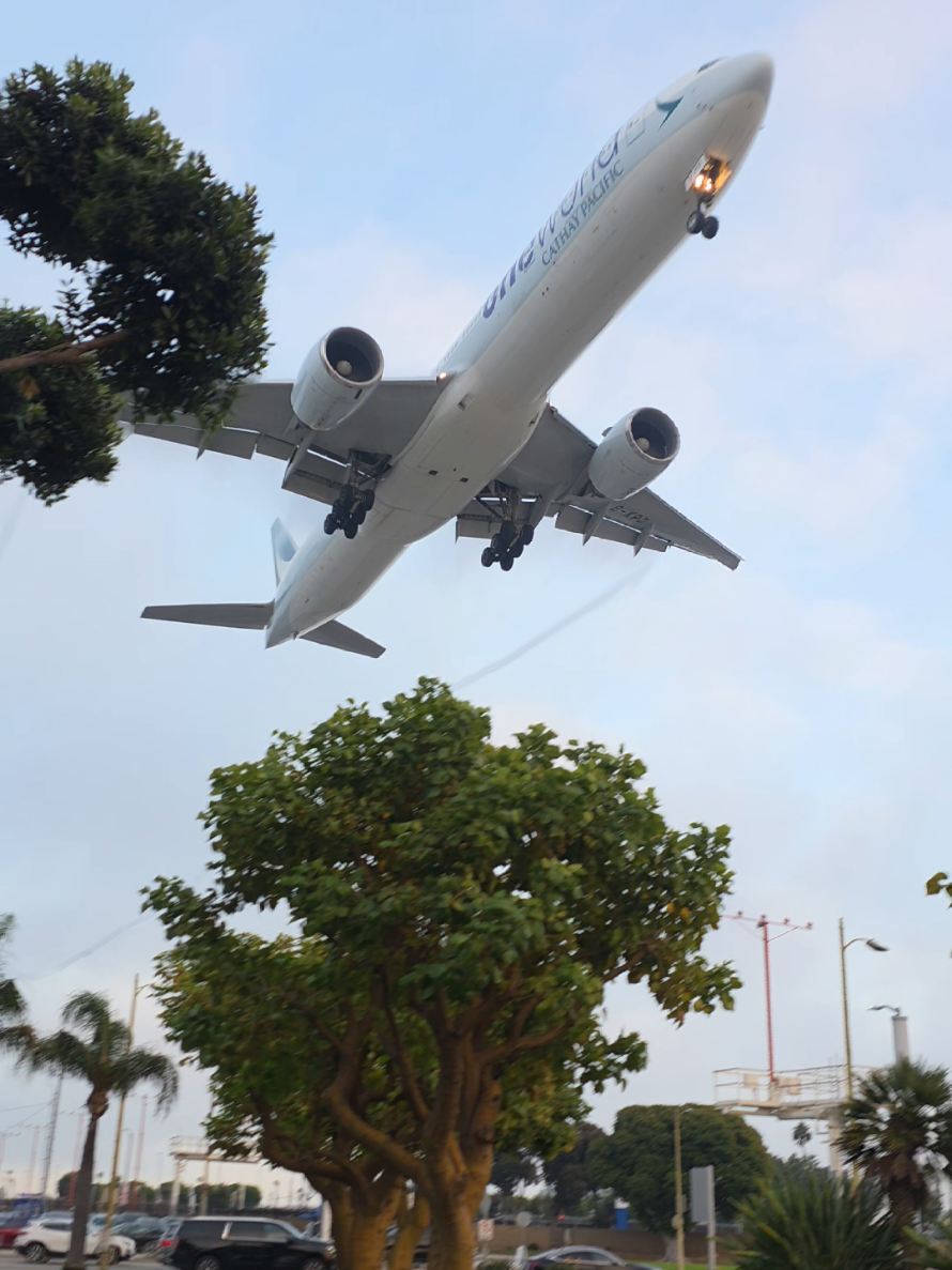 Boeing 777-367(ER) aterrizando en LAX 🛩 #boeing777 #cathaypacific #lax #airport #airplane @Cathay Pacific ✈️ 