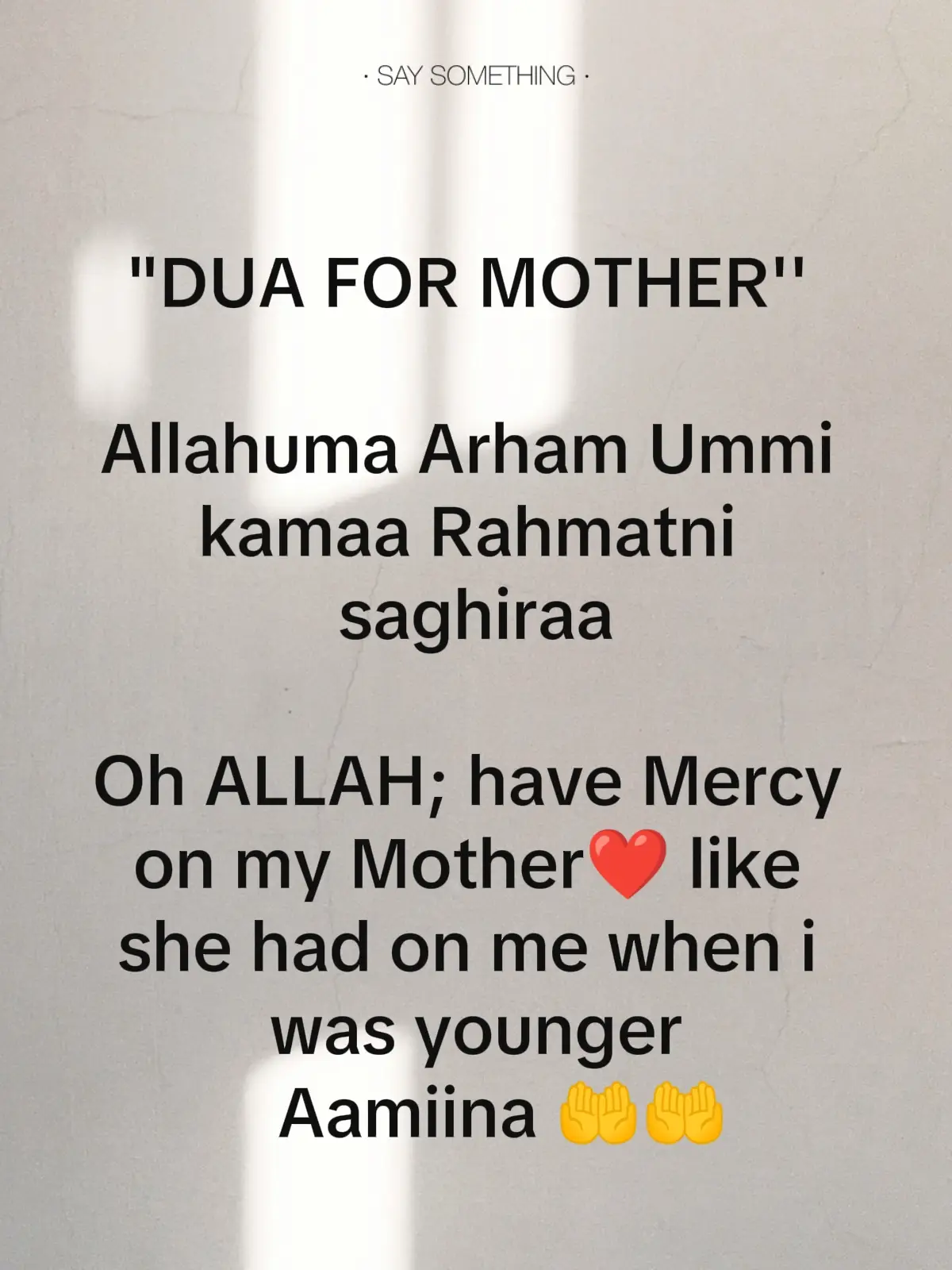 Dua for mother #fyp #foryou #foryoupage #fypシ゚viral #nambiasnat 