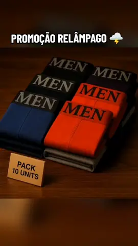 Kit 10 cuecas boxers masculina de microfibra 