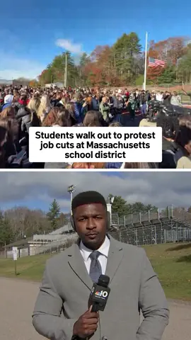Hundreds of high school students are at home right now after they walked out of school on Monday morning to protest the Whitman-Hanson Regional School District’s decision to cut more than 20 positions right before the holiday season.  #nbc10boston #news #video #fyp 