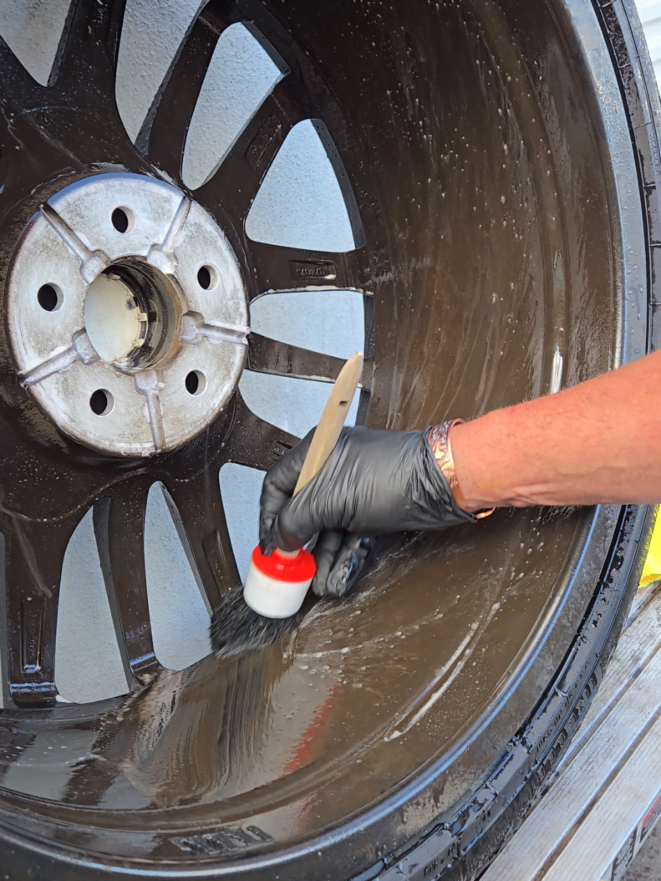 Dura Coating Technology​ Wheely Clean Concentrate - Professional Wheel Cleaner is made to remove the nasty brake dust and oxidation from chrome or aluminum surfaces ✨ Wheely Clean is NOT a degreaser, we are not removing grease or dirt 🚫 Wheely clean is not Purple Power, Dawn dish soap, Simple Green or any other degreaser amateurs use to clean wheels when in fact degreaser do a poor job cleaning wheels as they do NOT react and remove embedded brake dust! 🚫 Don’t forget to protect them with our Wheel Armor Nano after cleaning to reduce brake dust by up to 50% and stop that nasty build up🛡️ This is our most powerful and effective wheel cleaner to remove brake dust and oxidation buildup 💪 Available in Concentrated formula, and ready to use which is diluted 50%, HIGHLY EFFECTIVE wheel cleaner for a FAST & easy wheel cleaning. High performance formula will clean and brighten wheels and rims ✨ Made in USA 🇺🇸 #DealsForYouDays #wheelcleaner #detailing #detail #cardetailing #cardetail #detailer #detailers #detailproducts #wheelyclean #duracoatingtechnology #car #cars #truck #trucksofinstagram #trucks #chevy #dodge #ford #gmcsierra #truckdriver #trucker 