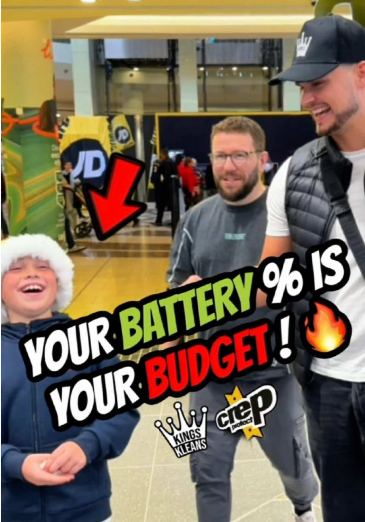 He chose a stranger over himself… would you? 😳 MESSAGE “KINGSKICKS” FOR FREE OR CHEAP KICKS ✅ Today in Lakeside we met a dad and his son sitting down so I asked a simple question “What’s your battery percentage?” 🔋 Dad said forty five so I offered him £45 to spend in @JD Sports . Then told his son he could have the same so he didn’t feel left out 👨‍👦✨ On the walk to the store the dad said he’d rather give his whole budget to his son instead of getting anything for himself. That proper selfless energy hit me different 🙏 So I scrapped the budgets and told them I’d get them both brand new pairs instead The son went straight to the @Nike Jordans and you could see how much it meant to him 👟🔥 Then the dad surprised me again. He said forget his pair Let’s find a random kid in the shop Let his son choose who should get it! Real community spirit 💛 We found a kid inside JD Asked if he wanted a free pair. Turns out he already follows us! His reaction was everything 🥹 Then the first boy’s sister came over No way I was letting her feel left out So she got a fresh pair too 👟💖 Moments like this remind me this is bigger than shoes. It is about giving without expecting Building a real community And proving that when we win you can win too 🌍👑 If you want to join the community Message KINGSKICKS and we will send you access  for free or affordable refurbished kicks 📩 And if you want to keep your pairs fresh Use code KINGS10 on the @Crep Protect Crep Protect products I use every day 🧼✨ Comment your thoughts Share this with someone who needs some positivity And follow for more real moments and real people doing good ❤️👟