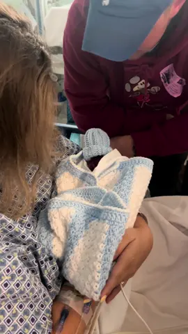 First time getting to hold my precious Boone 🤍           #infantloss #anencephalyawareness #griefjourney #infertilityjourney #family 