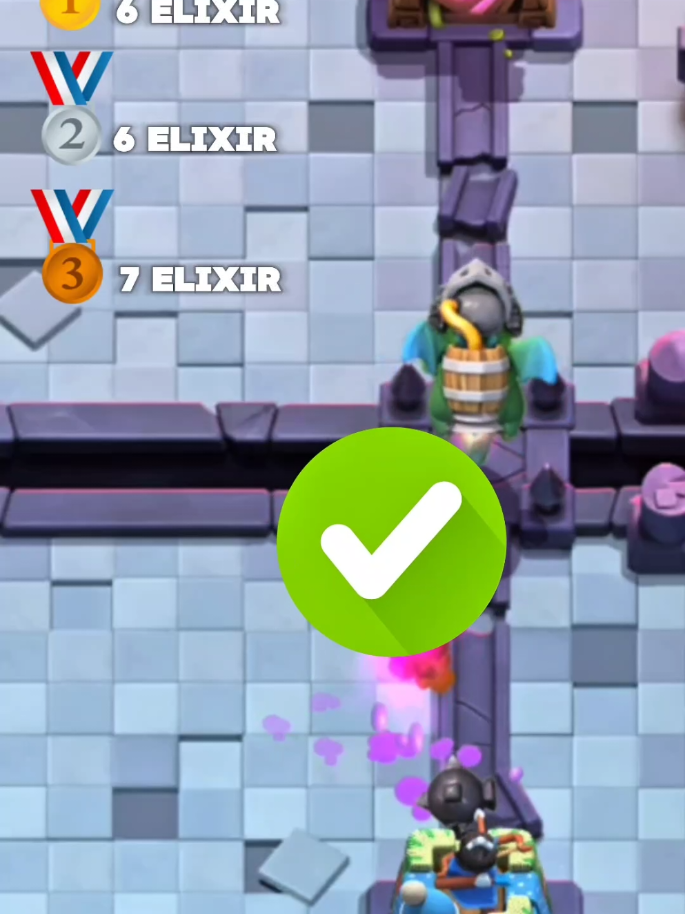 Replying to @jempa080 Defend with least elixir NO EVOS #clashroyale #clash #cr #defend #megaknight #mk #fyp 