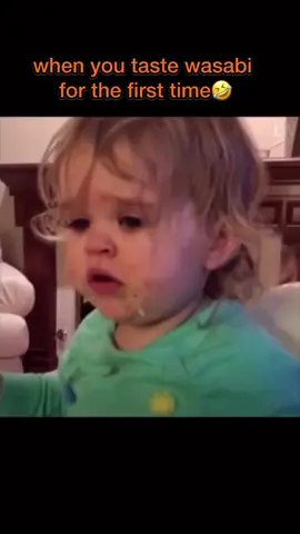 When you taste wasabi for the first time🤣… I remember when I took my parents to a Japanese restaurant in Dubai and my mom mistook the wasabi for Guacamole and ate a big spoonful of it, the whole restaurant turned to look at us from the screams 🤣 I am sure you have a similar story about it, let me know in the comments 😝  #baby #wasabi #toospicy #spicy #comedy #funny #babyeat #cutebaby #cheflife #food 