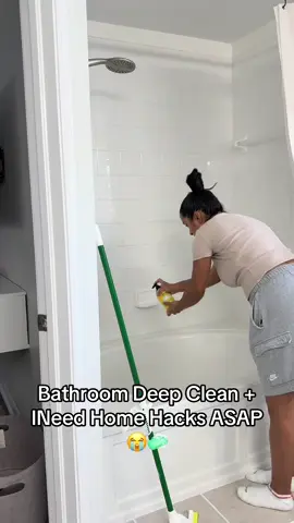 I love a clean house but HATE cleaning… the math is not mathing 😭 Got quoted insane prices for cleaners so here I am scrubbing away!  . . . what should I do with the shelving? And what’s your hack for keeping your house clean without cleaning 24/7? 👇✨ #CleanTok #cleaning #MomsofTikTok #homeimprovement #fyp 
