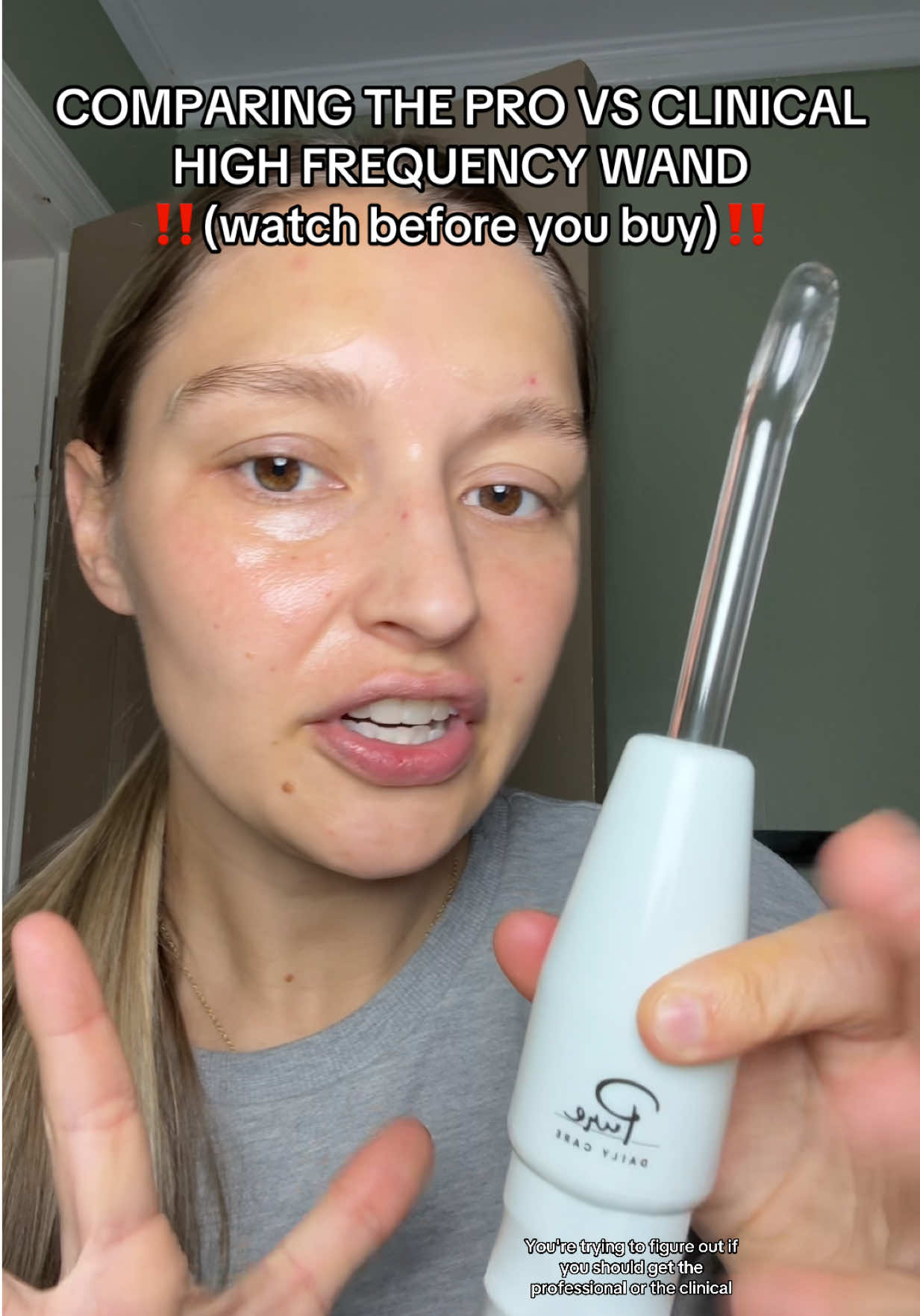 The major differences between the viral high frequency wands - professional vs clinical nuderma high frequency wand #tiktokshopblackfriday #tiktokshopcybermonday #tiktokshopholidayhaul #antiagingskincare 