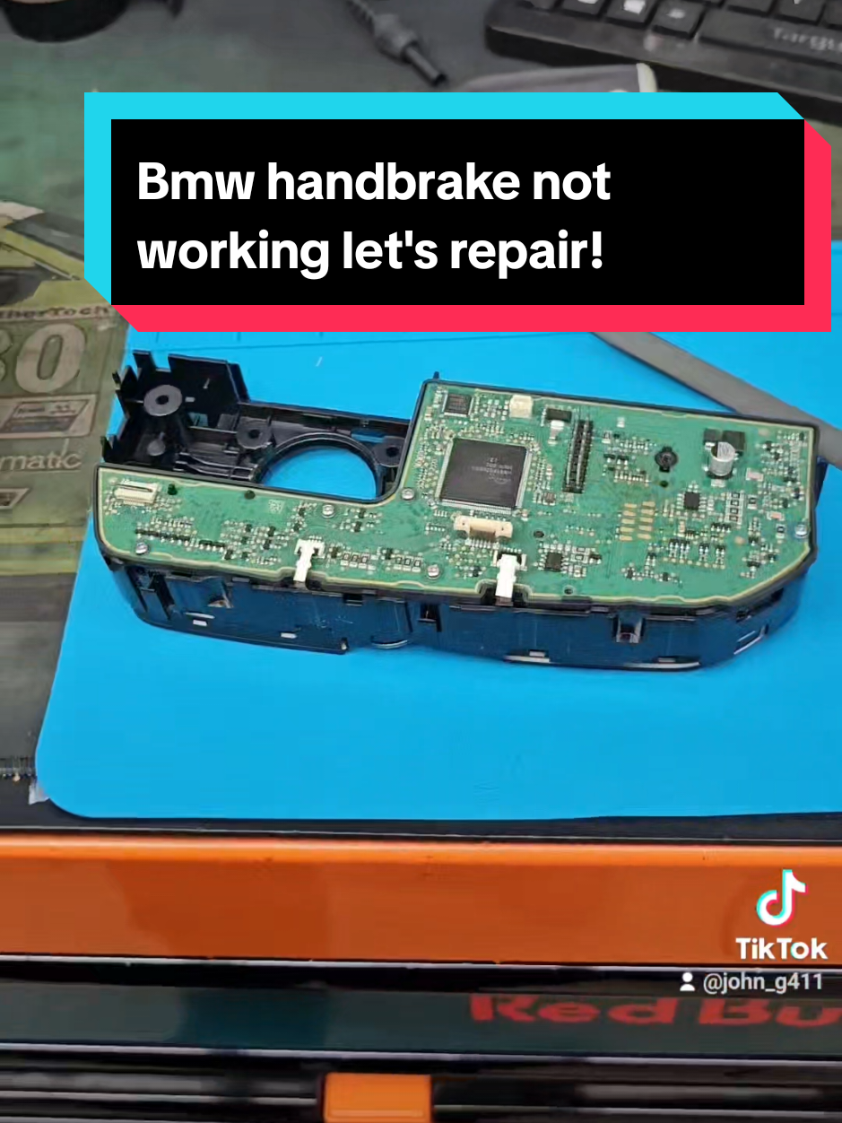 BMW 3 series in with handbrake button not working. #mechaniclife #mechanictok #viralvideos #cartok #diagnostic 