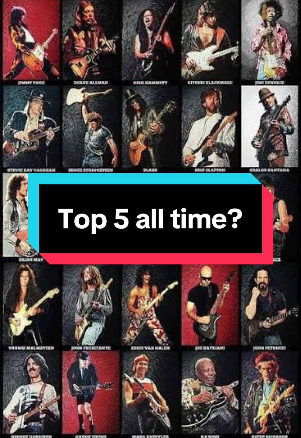 Who’s your top 5? #80smusic #rockmusic #guitar #rockmusic #vanhalen