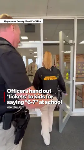 These cops have their number. Police in Indiana are issuing “tickets” to elementary school students caught saying “6-7,” the nonsensical, viral slang term kids seemingly can’t stop saying.
