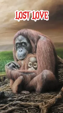 LOST LOVE Hilangnya cinta manusia terhadap alam, tergantikan ketamakan dan nafsu keserakahan berdampak hancurnya hutan dan habitatmya (orang utan) #lukisan #orangutan #orangutanfoundation 
