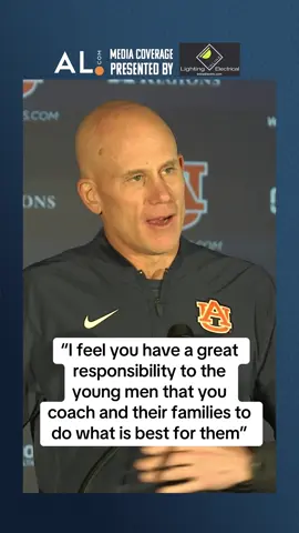 Auburn interim head coach DJ Durkin on not playing Ashton Daniels so he can keep his redshirt status. #wareagle 