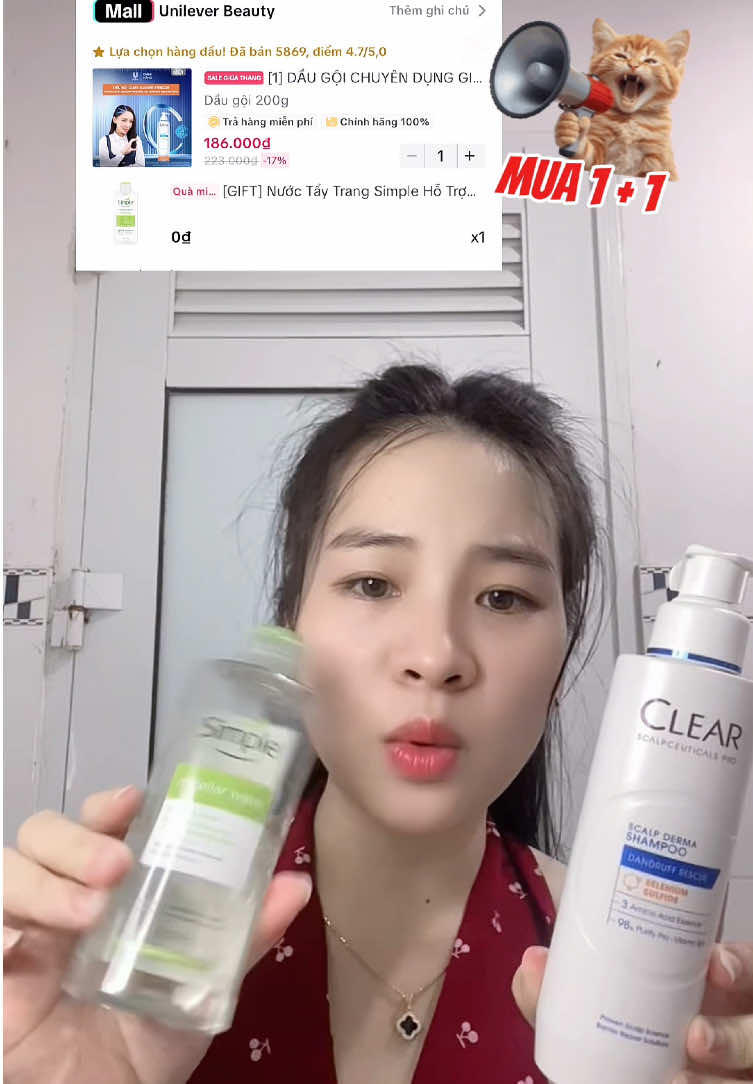 Deal hời quá trời á. Nhanh tay săn về “dầu gội clear” tặng nước tẩy trang mấy bà ơi #hợptáccùngunilever #sachgauvuottroi #clearscalpceuticals #clearvn #daugoiclear  @NaNu nè 🦋  @NaNu nè 🦋  @NaNu nè 🦋 