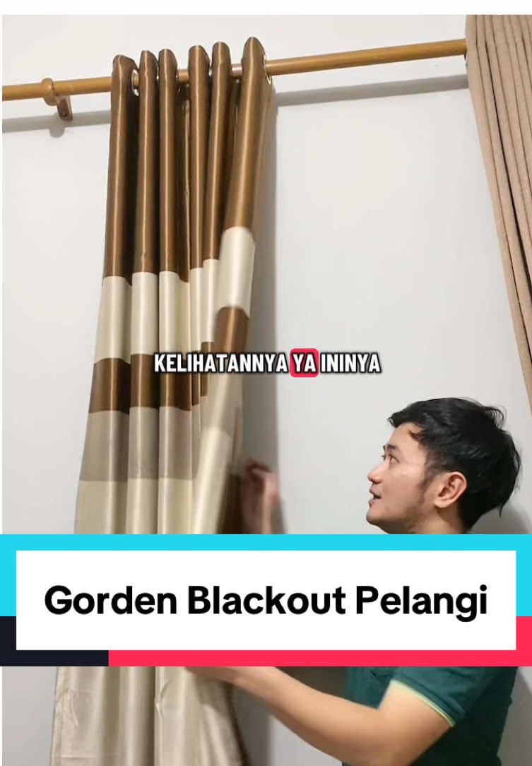 Gorden blackout smokring motif pelangi glossy dan bludru cakep nih perpaduan warna dan motifnya #gorden #gordenblackout #gordenminimalis #gordensmokring #janditoserba 