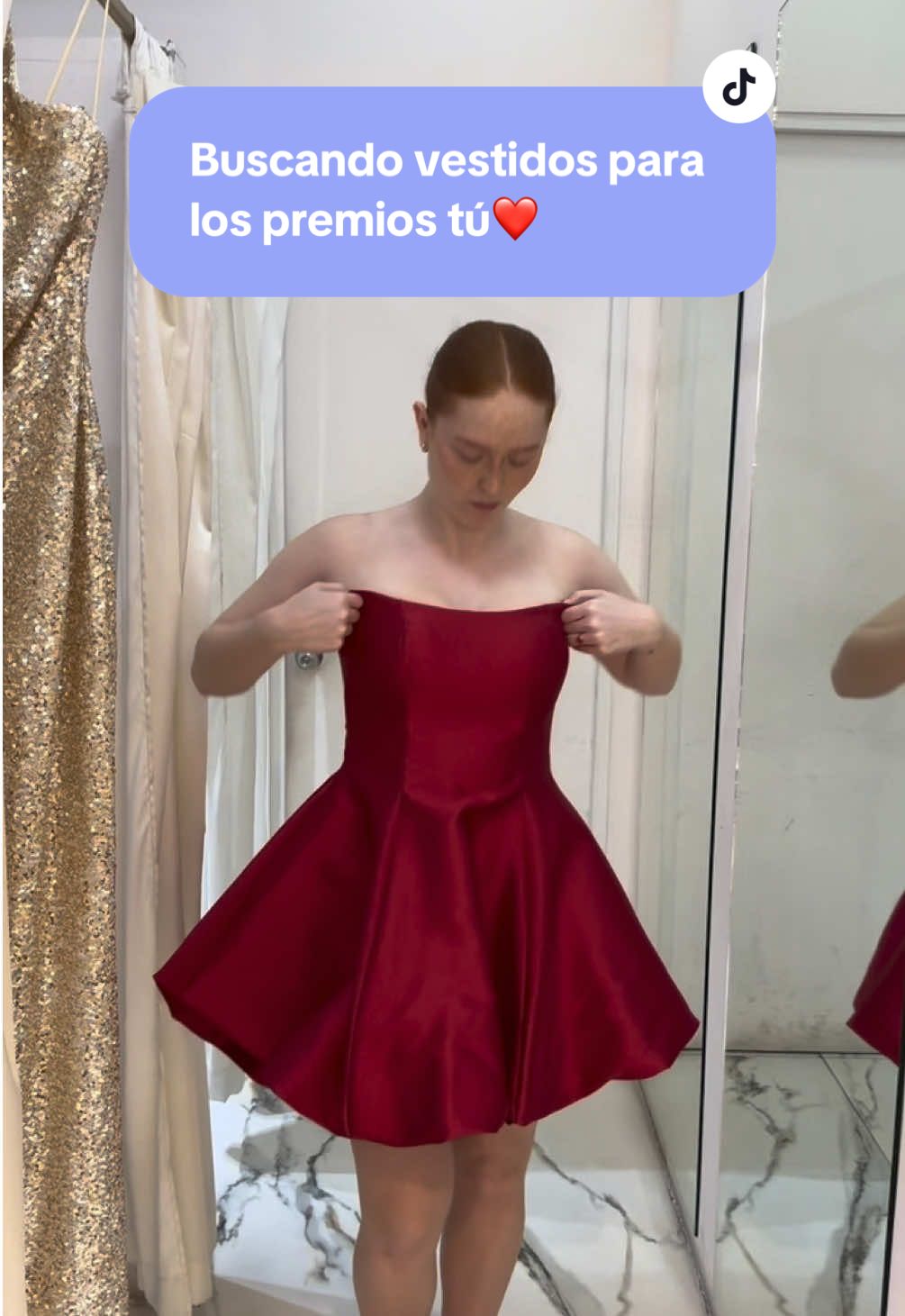 Que opinan??? Todavía tengo tiempo de buscar otro ❤️💋 #vestido #buscandovestidos #premiostu #andreadenigris 