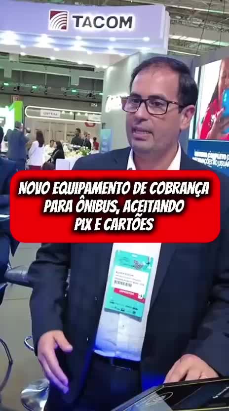 Novo equipamento de cobrança para ônibus aceita pix e cartões de crédito e débito! Confira o video completo em nosso canal no youtube 🔴 #cobranca #cartao #onibus