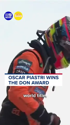 The McLaren driver has been awarded the nation's highest sporting honour. 🏆 #f1 #mclaren #oscarpiastri #australia #9News 