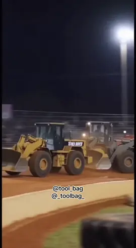 Wheel loader racing! #racing #dirttrack #motorsports #equipmentoperator #bluecollar   Ai video.
