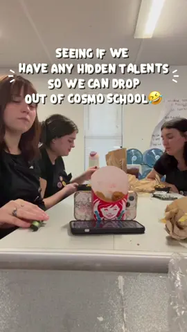 Well make sure to keep our day jobs 🫠 #cosmotologystudent #hairstylist #foryoupage #fypシ #samsmithchallenge 