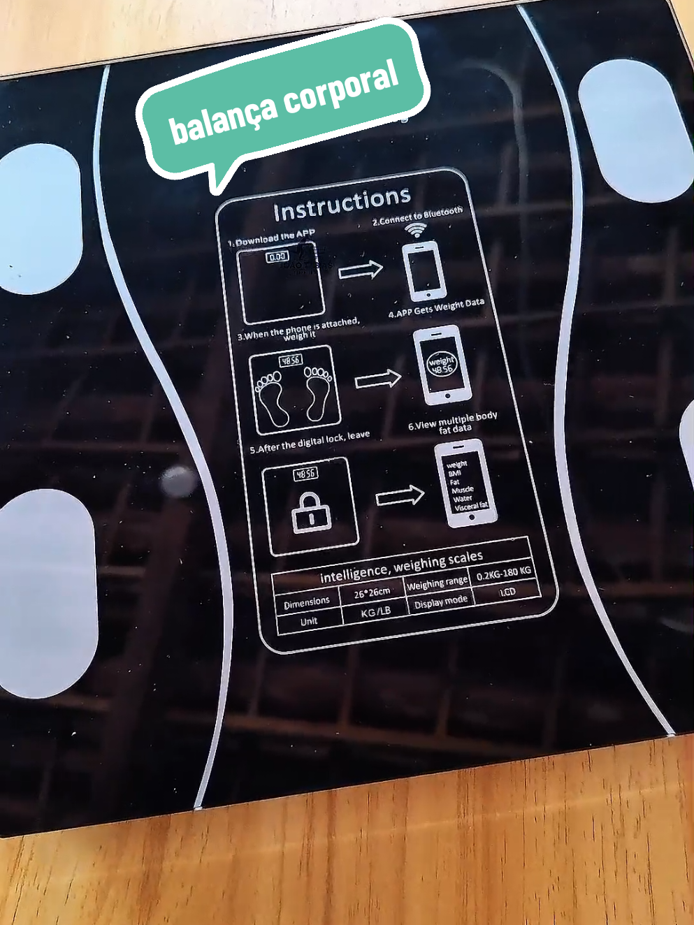Balança Digital Medidora Corporal.Bioimpedância balança digital corporal balança corporal até 180kg #balança #digital #corporal #180kg #tiktokshop 